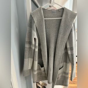 Open front sweater.
